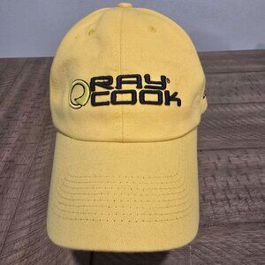 Ray Cook Yellow Golf Hat Embroidered Logo Adjustable Strapback